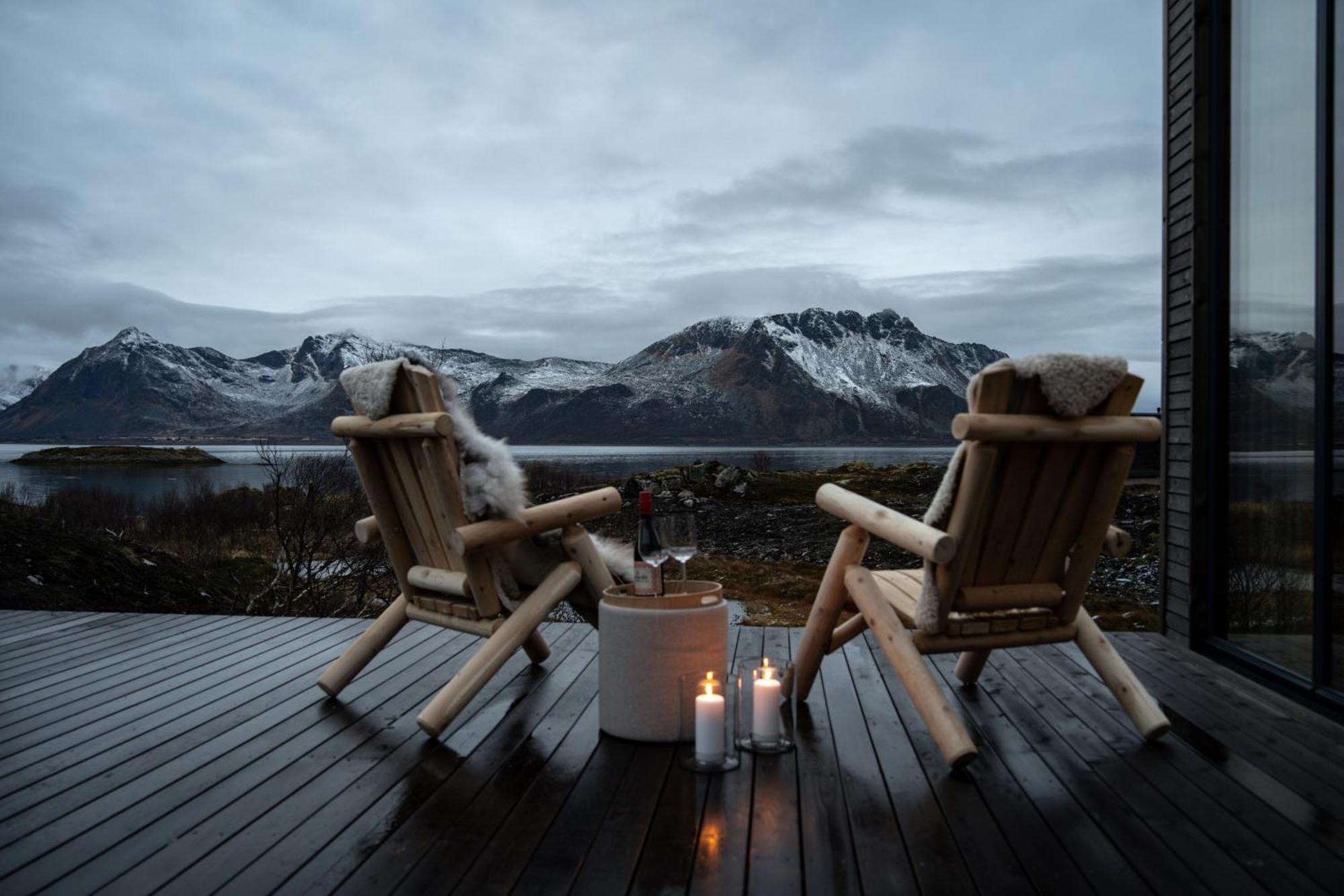 Luksushytte Med Jacuzzi, Summer&Winter Retreat Lyngværet Eksteriør billede